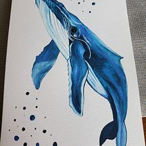 Blue Whale Ein Projekt aus dem Bereich Traditionelle Illustration von Sheila Martinez - 29.07.2022