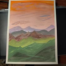 Mountain View in Gouache Ein Projekt aus dem Bereich Malerei von Scott Rooks - 11.08.2022