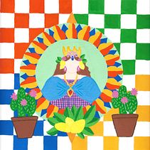 Mi proyecto del curso: Dibujo de personajes con gouache y lápices de colores. Character Design, Sketching, Drawing, Digital Illustration, Gouache Painting, and Colored Pencil Drawing project by Angelle Lardet Farrero - 08.18.2022