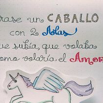 Caballo Místico: Una canción ilustrada con Handlettering. Projekt z dziedziny T, pografia,  Pismo dekorac, jne,  Muz, ka,  R i sunek użytkownika Laura Ceballos Flórez - 29.08.2022