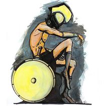 El reposo del guerrero. Projekt z dziedziny Design, Trad, c, jna ilustracja, Projektowanie postaci,  Sztuki piękne,  Malarstwo, Komiks,  R, sunek, Concept art,  R, sunek art, st, czn, Instagram, Malarstwo akr, lowe,  R i sunek atramentem użytkownika Rubén Navas Sastre - 04.09.2022