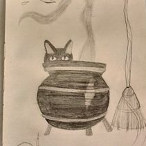 Meu projeto do curso: A arte de desenhar: transforme seus rabiscos em arte. Projekt z dziedziny Trad, c, jna ilustracja, R, sunek ołówkiem,  R, sunek i Sketchbook użytkownika Olga Santos - 07.09.2022