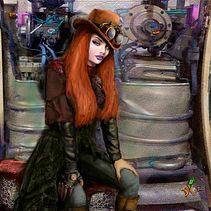 Gata Steampunk. Traditional illustration project by sergio renato de moura dutra - 09.28.2022