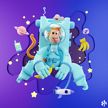 Mi proyecto del curso: Creación de personajes en 3D con Blender . Un projet de 3D, Conception de personnages, Modélisation 3D, Conception de personnages 3D , et Conception 3D de John Morales - 27.09.2022