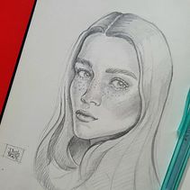 Mi proyecto del curso: Sketchbook de retrato: explora el rostro humano. Sketching, Drawing, Portrait Drawing, Artistic Drawing, and Sketchbook project by Sheva SG - 10.11.2022