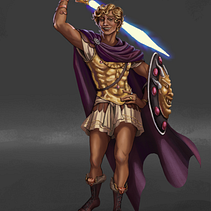 Paz, Scion of Gold: Concept Art. Un proyecto de Ilustración tradicional, Diseño de personajes, Ilustración digital, Concept Art, Dibujo digital y Pintura digital de gregorian_a - 12.10.2022