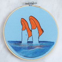 Stopy poza wodą. Projekt z dziedziny Design, Craft,  Haft, Filcowanie igłą i  Tkactwo użytkownika Courtney McLeod - 10.10.2022