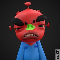 David-19 🦠  Modelado 3D. Een project van Traditionele illustratie, 3D, Ontwerp van personages, Digitale illustratie,  3D-modellering, 3D-karakterontwerp y  3D-ontwerp van Lymona Galiano - 24.11.2022