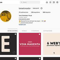 Tara | Diseñador Visual Ein Projekt aus dem Bereich Social Media, Digitales Marketing, Mobile Marketing, Instagram, Kommunikation, Marketing für Instagram und Markenstrategie von Tara - 04.01.2023