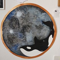 Mi proyecto del curso: Técnicas modernas de acuarela - GALAXIA. Traditional illustration, Watercolor Painting, Fine Arts, and Painting project by Caro Corpus - 01.09.2023