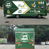 FOOD TRUCK. Un progetto di Illustrazione tradizionale, Pubblicità e Design di accessori di luca mottini - 16.01.2023