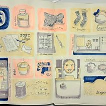 My project for course: Illustrated Life Journal: A Daily Mindful Practice. Een project van  Beeldende kunst,  Schetsen,  Creativiteit,  Tekening y Sketchbook van Wilma Wagenaar - 29.01.2023