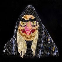 My project for course: Beaded Embroidery Portraits. Een project van Ontwerp van accessoires, Borduurwerk,  Interieurdecoratie y Textielontwerp van Katarina Bobas - 05.02.2023