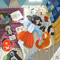 Anna and her russian dolls. Un proyecto de Ilustración tradicional e Ilustración infantil de Silvia María Becerril Guillermo - 13.02.2023