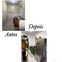 Reforma de cozinha projetada e acompanhada por mim com reaproveitamento de materiais já existentes (armários) Ein Projekt aus dem Bereich Design und Architektur von Eduany Siqueira - 24.05.2022