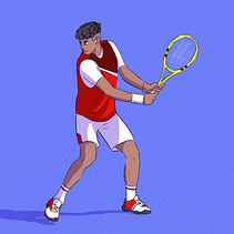 First Serve - Animación 2D . Animation, 2D Animation, Character Design, and Digital Illustration project by Rodrigo Morales - 03.07.2023