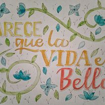Mi proyecto del curso: Caligrafía con pinceles de agua para principiantes. Een project van Kalligrafie y Aquarelschilderen van Isabela Serrano - 30.04.2023