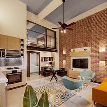 Loft in Cartagena - Colombia. Un projet de Design , Architecture, Architecture d'intérieur , et Design d'intérieur de Jesus Diaz - 01.07.2022