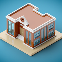 3D-Spielzeuggebäude Ein Projekt aus dem Bereich 3D von Ílan Bottecchia - 17.05.2023