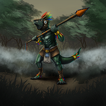 Lizardman . Ilustrasi tradisional, Desain Karakter, Ilustrasi Digital, Seni Konsep, Dan Lukisan Digital proyek oleh Rafael Marquês - 06.20.2023