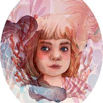 Mein Abschlussprojekt für den Kurs: Illustriertes Porträt mit Aquarell. Projekt z dziedziny Trad, c, jna ilustracja,  Sztuki piękne,  Malarstwo,  R, sunek, Malowanie akwarelą, Portret,  R, sunek art, st i czn użytkownika Yvonne Matern - 10.07.2023