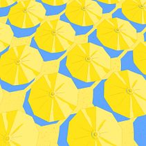 Umbrellas. Traditional illustration, 3D, Digital Illustration, and Editorial Illustration project by Eric Sylvester - 07.10.2023