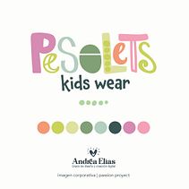 Pesolets | Kidsd wear Ein Projekt aus dem Bereich Design, Kunstleitung, Br, ing und Identität, Grafikdesign und Logodesign von andrea elias rosas - 21.07.2023