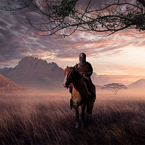 Cavaleiro Africano Ein Projekt aus dem Bereich Fotografie, Bildbearbeitung, Fotoretuschierung, Digitalfotografie, Fotomontage und Matte Painting von Caio Fernando - 23.09.2023