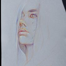 Mi proyecto del curso: Dibujo de retratos llamativos con lápices de colores. Drawing, Portrait Drawing, Sketchbook, and Colored Pencil Drawing project by Diana Ramírez Zapata - 09.27.2023