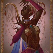 Golden Goddess . % Benedetta Anzuini tarafından hazırlanan Dijital İllüstras, on, Ve Karakter Tasarımı projesi - 09.28.2023