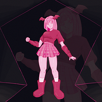 Reto Dibujame a tu estilo PinkDemon. Een project van  Ontwerp y Ontwerp van personages van Antonio Perez Ramirez - 16.09.2023