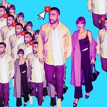 Yahoo Entertainment Illustration - Taylor and Travis Media Fatigue, Published 10/2023. Editorial Illustration project by Victoria Ellis - 10.18.2023