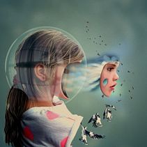 Parallel worlds. Un proyecto de Pintura digital, Ilustración tradicional, Diseño gráfico, Diseño de carteles, Stor, telling, Diseño digital, Fotografía, Pintura, Tipografía, Collage e Ilustración digital de Traci Braithwaite - 31.12.2023