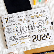 2024 Bullet Journal Set Up. Design, Drawing, Br, ing, Identit, T, and pograph project by Louise Chai - 12.31.2023