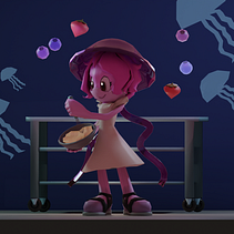 Mi proyecto del curso: Creación de personajes en 3D con Blender. Un proyecto de 3D, Diseño de personajes, Modelado 3D, Diseño de personajes 3D y Diseño 3D de Jennifer Flores - 15.01.2024