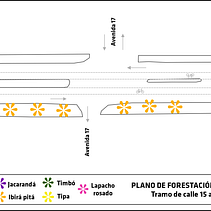 Proyecto de Forestación de Avenida 2, ciudad de Mercedes, Bs As, Argentina Ein Projekt aus dem Bereich Informationsdesign von Macarena Pocaressi - 02.08.2023