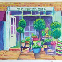 Mi proyecto del curso: Ilustración expresiva de paisajes urbanos con gouache . % Samantha Nuñez tarafından hazırlanan Tablo, Eskiz çizimi, Mimari İllüstras, on, Guaj Bo, Ve ama projesi - 01.14.2024