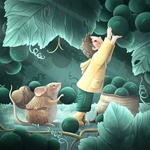 Environments and scenes. Ilustração digital, e Design de personagens projeto de Silvia Biondi - 25.01.2024