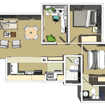 Mi proyecto del curso: Diseño de interiores de principio a fin. Un progetto di Architettura d'interni, Interior design, Interior Design e Progettazione dello spazio di Raul Molinares - 11.02.2024
