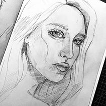 My project for course: Portrait Sketchbooking: Explore the Human Face Ein Projekt aus dem Bereich Skizzenentwurf, Zeichnung, Porträtzeichnung, Artistische Zeichnung und Sketchbook von lilli11 - 12.02.2024