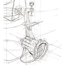 Construction drawing. Drawing, Design, Industrial Design, Product Design, Architectural Illustration, and Pencil Drawing project by Vlad Slavic - 02.15.2024
