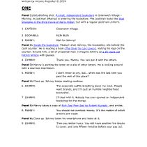 Il mio progetto del corso: Sceneggiatura per fumetti: esplora lo storytelling visivo. Projekt z dziedziny Komiks, Stor, telling, Stor, board, Pisanie scenariusz, Komunikacja, Narracja, Beletr, st, ka, Kreat i wne pisanie użytkownika Vittorio Pezzella - 23.02.2024