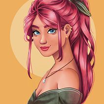 Meu projeto do curso: Retrato de personagens femininas com Procreate. Un progetto di Illustrazione tradizionale, Illustrazione digitale e Disegno digitale di GISLAINE SILVA ANTONIO - 27.02.2024