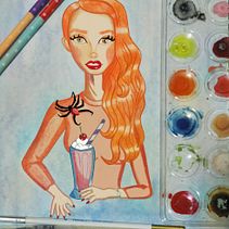 Mi proyecto del curso: Dibujo fan art con acuarela y lápices de colores. Un proyecto de Ilustración tradicional, Pintura, Pintura a la acuarela, Dibujo de Retrato, Ilustración infantil y Dibujo con lápices de colores de Juliana Martínez - 28.02.2024