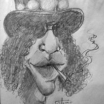 Mi proyecto del curso: Retrato en caricatura con grafito . Ilustrație tradițională, Desen și Desen de portret de Octavio Villanueva - 04.01.2024