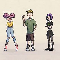 Meu projeto do curso: Design de personagens com anatomia estilizada. Ilustração tradicional, Design de personagens, Desenho, e Desenho anatômico projeto de Luana Silva - 18.03.2024