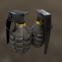 Mój projekt z kursu: Tworzenie realistycznych rekwizytów do gier wideo. Granat. 3D, 3D Modeling, Video Games, and Game Design project by Marcin Bajerski - 10.02.2023