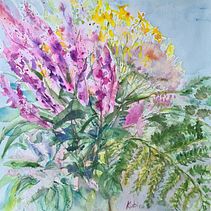 Forest flowers. Een project van Aquarelschilderen y Naturalistische illustratie van Maja Kubica - 21.04.2024