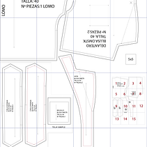 Mi proyecto del curso: Patronaje con Adobe Illustrator. Pattern Design, Fashion Design, Patternmaking, and Dressmaking project by Mariam - 05.20.2024