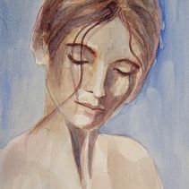 Mi proyecto del curso: Retrato artístico en acuarela. Fine Arts, Painting, and Portrait Drawing project by Tani Llambias - 06.06.2024